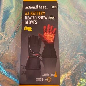Black Heated Snow Gloves